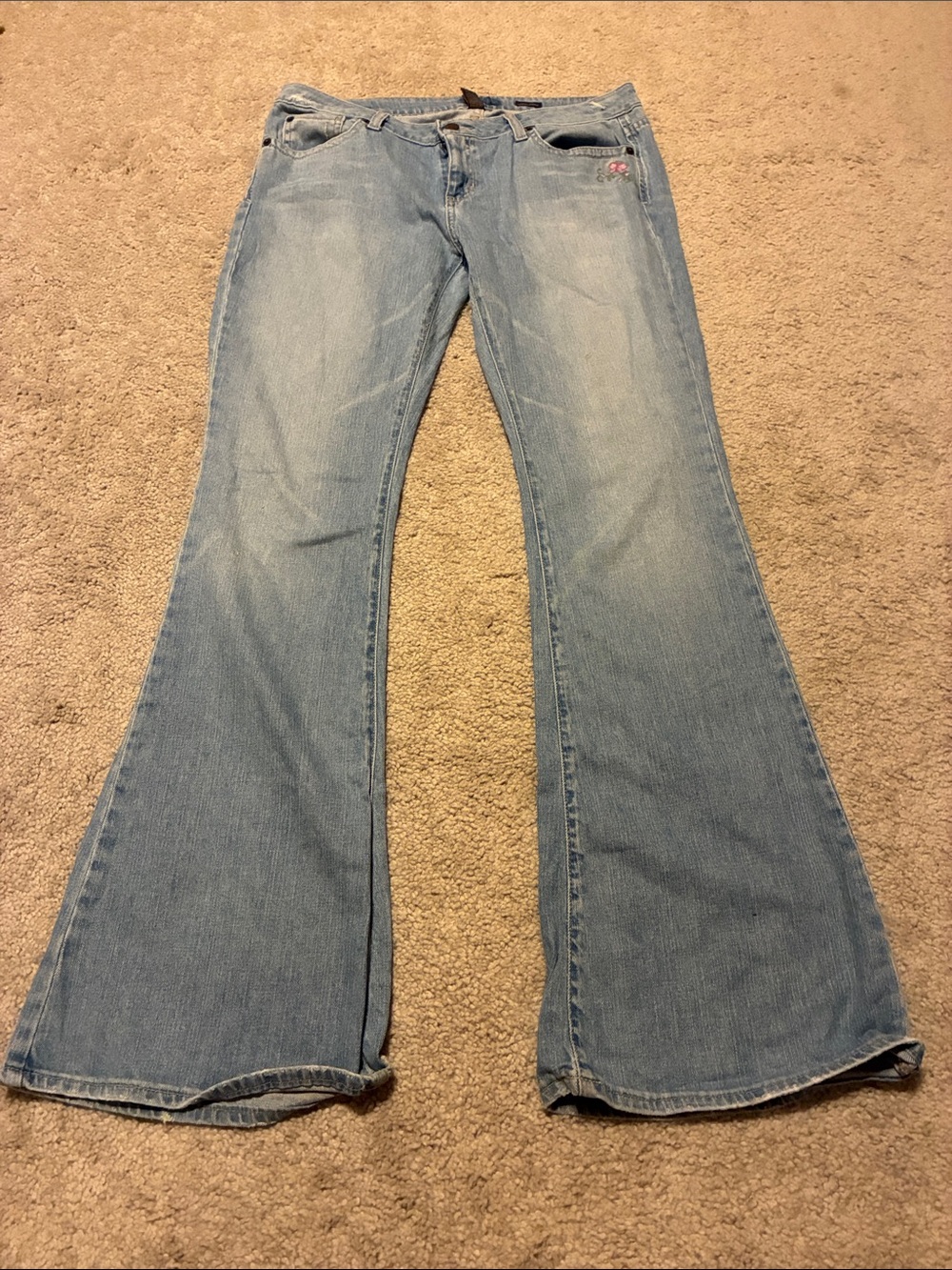 Light Wash Women’s Flare Jeans - Classic Wide Leg